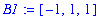 B1 := [-1, 1, 1]