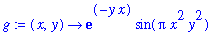 g := proc (x, y) options operator, arrow; exp(-y*x)...