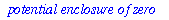 ` potential enclosure of zero`