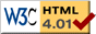 W3C HTML 4.01 checked